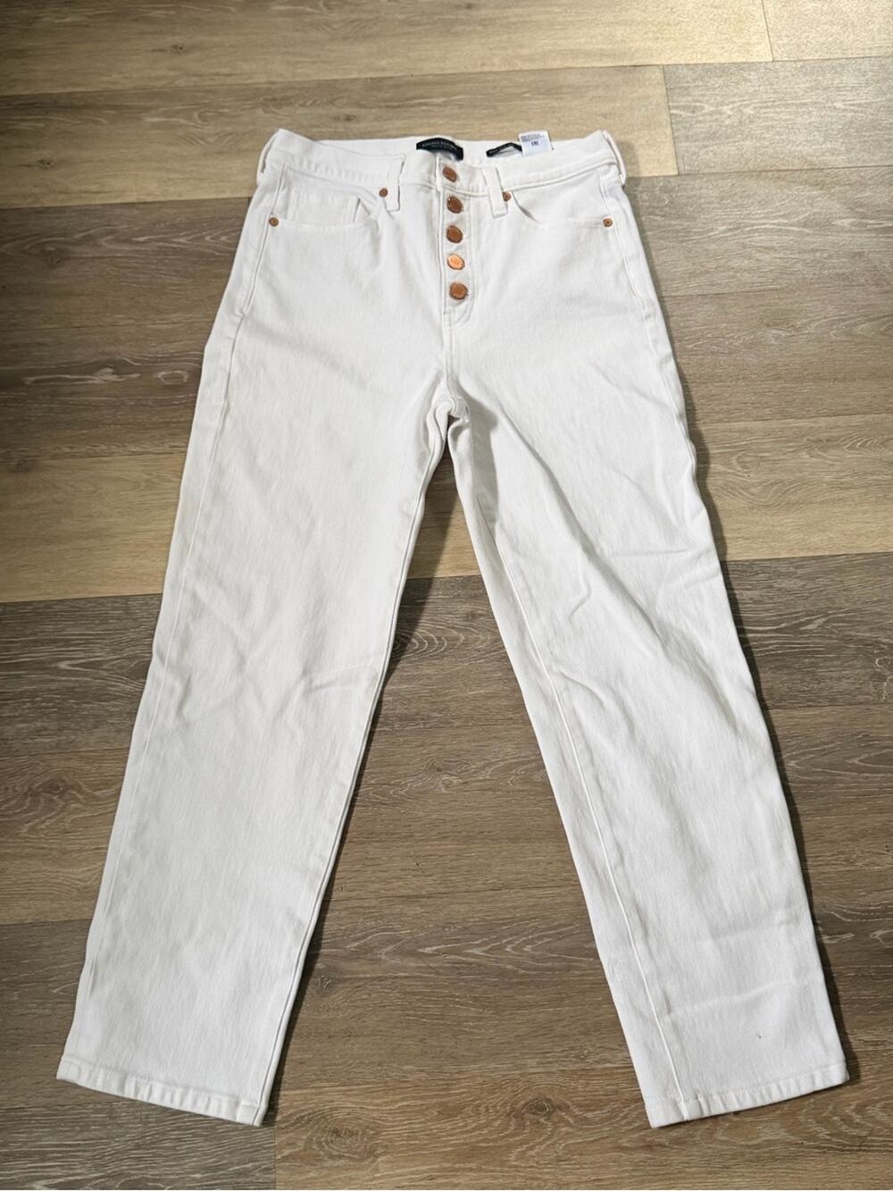 Banana Republic White High Rise Slim Jeans Size 30